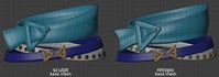 Victoria belts, base mesh - retopo