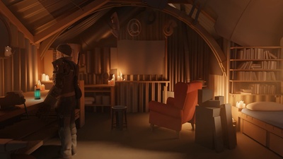 Einar's hut - Eevee interior lighting test