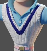 Knitted Sweater Vest - Shading