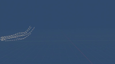 underwater tail dynamics animation test