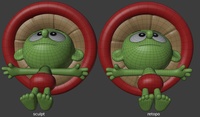Sprite, completed - retopo