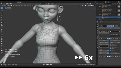 Timelapse: Shirt & Pants Retopology Pt.1