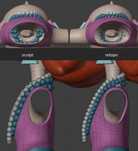 Victoria necklaces, alt views - retopo