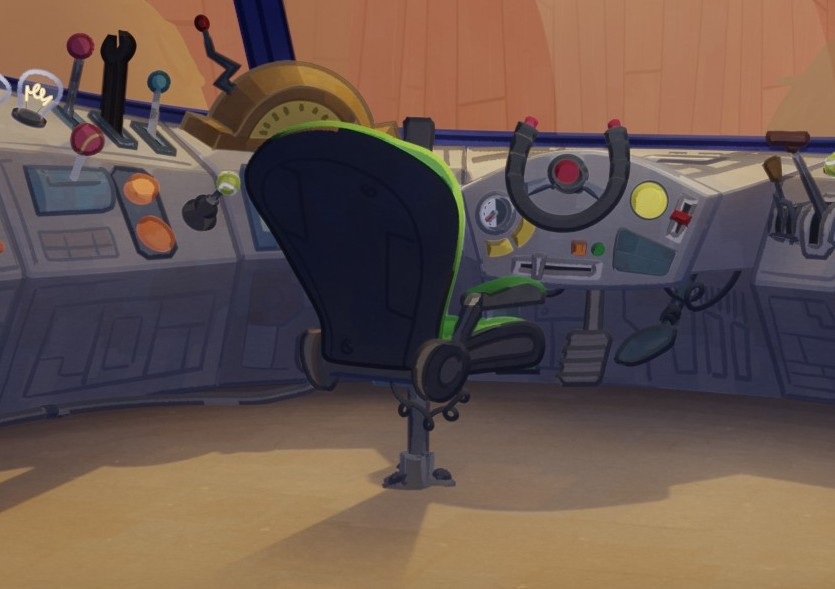 Cropped frame from our short film Wing It showcasing the simplified shadows